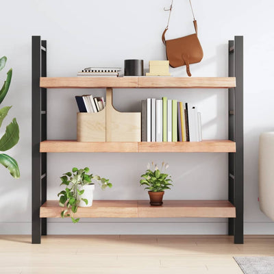 Seinähylly vaaleanruskea 120x30x(2-6) cm käsitelty täystammi