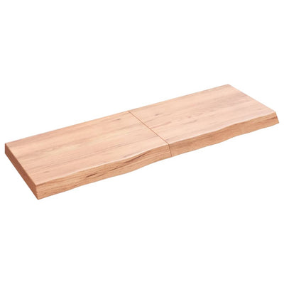 Seinähylly vaaleanruskea 120x40x(2-6) cm käsitelty täystammi