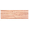 Seinähylly vaaleanruskea 120x40x(2-6) cm käsitelty täystammi
