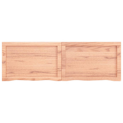 Seinähylly vaaleanruskea 120x40x(2-6) cm käsitelty täystammi