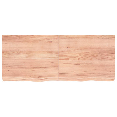Seinähylly vaaleanruskea 120x50x(2-6) cm käsitelty täystammi