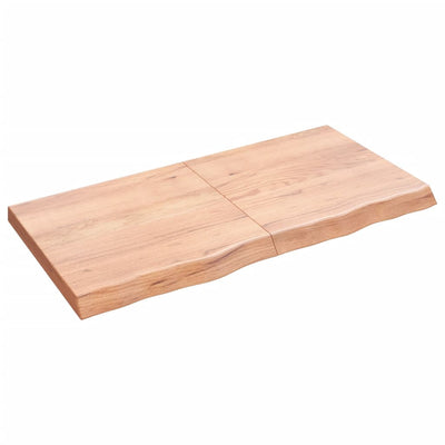 Seinähylly vaaleanruskea 120x60x(2-6) cm käsitelty täystammi