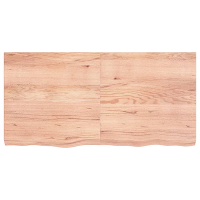 Seinähylly vaaleanruskea 120x60x(2-6) cm käsitelty täystammi