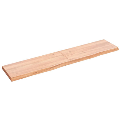 Seinähylly vaaleanruskea 140x30x(2-4) cm käsitelty täystammi