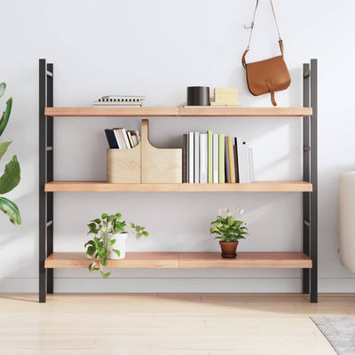 Seinähylly vaaleanruskea 140x30x(2-4) cm käsitelty täystammi