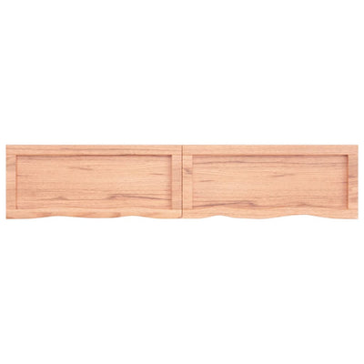Seinähylly vaaleanruskea 140x30x(2-4) cm käsitelty täystammi