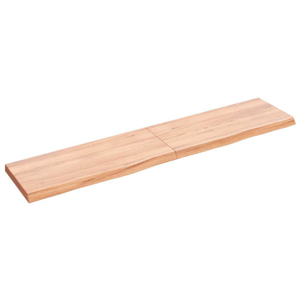 Seinähylly vaaleanruskea 140x30x(2-4) cm käsitelty täystammi