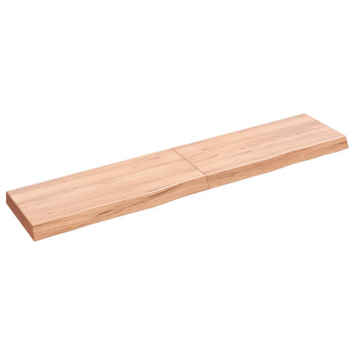 Seinähylly vaaleanruskea 140x30x(2-6) cm käsitelty täystammi