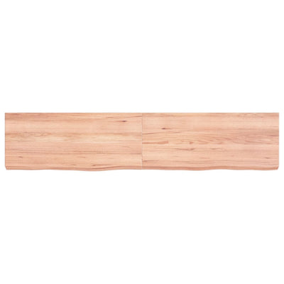 Seinähylly vaaleanruskea 140x30x(2-6) cm käsitelty täystammi