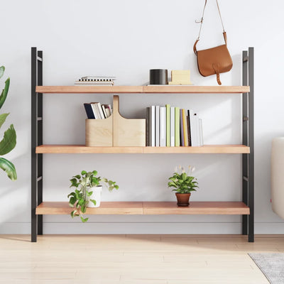 Seinähylly vaaleanruskea 140x40x(2-4) cm käsitelty täystammi
