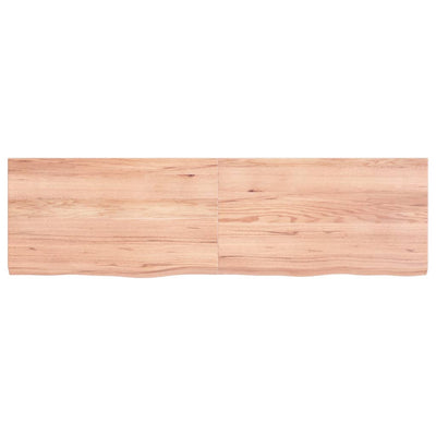 Seinähylly vaaleanruskea 140x40x(2-4) cm käsitelty täystammi
