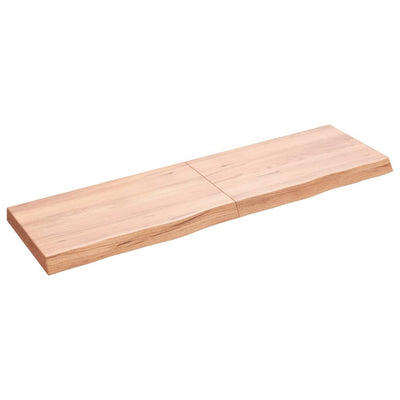 Seinähylly vaaleanruskea 140x40x(2-6) cm käsitelty täystammi