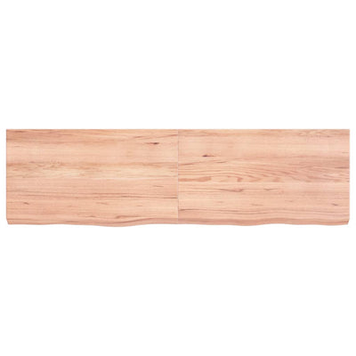 Seinähylly vaaleanruskea 140x40x(2-6) cm käsitelty täystammi