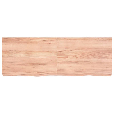 Seinähylly vaaleanruskea 140x50x(2-6) cm käsitelty täystammi