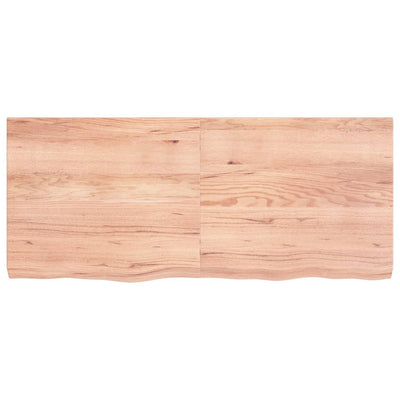Seinähylly vaaleanruskea 140x60x(2-6) cm käsitelty täystammi