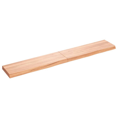 Seinähylly vaaleanruskea 180x30x(2-6) cm käsitelty täystammi