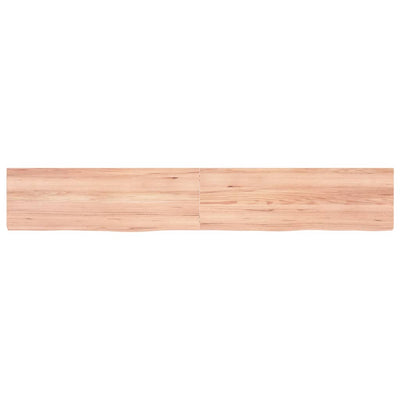 Seinähylly vaaleanruskea 180x30x(2-6) cm käsitelty täystammi