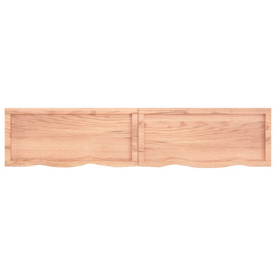 Seinähylly vaaleanruskea 180x40x(2-4) cm käsitelty täystammi