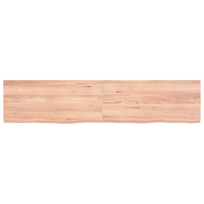 Seinähylly vaaleanruskea 180x40x(2-6) cm käsitelty täystammi