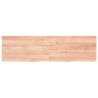 Seinähylly vaaleanruskea 180x50x(2-4) cm käsitelty täystammi