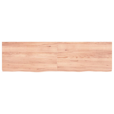 Seinähylly vaaleanruskea 180x50x(2-6) cm käsitelty täystammi