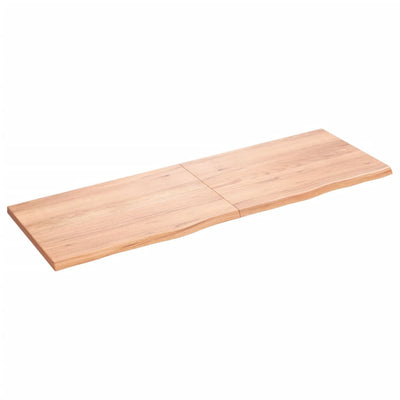 Seinähylly vaaleanruskea 180x60x(2-4) cm käsitelty täystammi