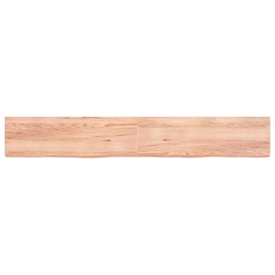 Seinähylly vaaleanruskea 200x30x(2-6) cm käsitelty täystammi