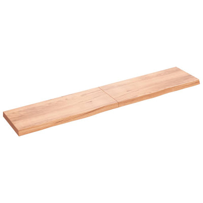Seinähylly vaaleanruskea 200x40x(2-6) cm käsitelty täystammi