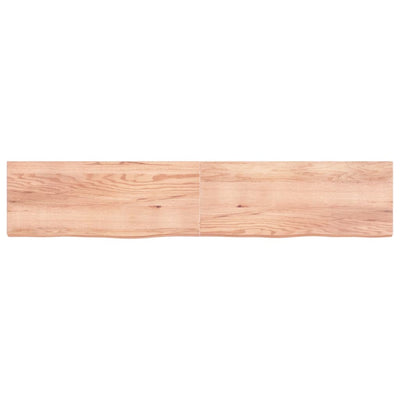 Seinähylly vaaleanruskea 200x40x(2-6) cm käsitelty täystammi
