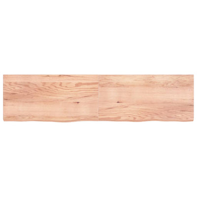Seinähylly vaaleanruskea 200x50x(2-6) cm käsitelty täystammi