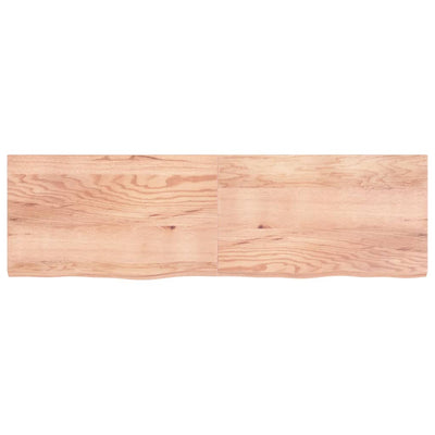 Seinähylly vaaleanruskea 200x60x(2-6) cm käsitelty täystammi