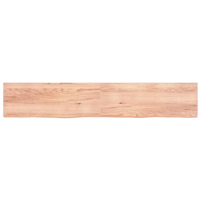 Seinähylly vaaleanruskea 220x40x(2-4) cm käsitelty täystammi