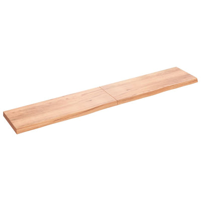 Seinähylly vaaleanruskea 220x40x(2-6) cm käsitelty täystammi