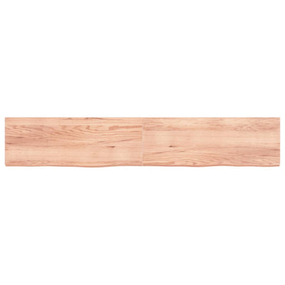 Seinähylly vaaleanruskea 220x40x(2-6) cm käsitelty täystammi