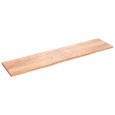 Seinähylly vaaleanruskea 220x50x(2-4) cm käsitelty täystammi