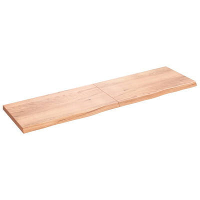 Seinähylly vaaleanruskea 220x60x(2-6) cm käsitelty täystammi