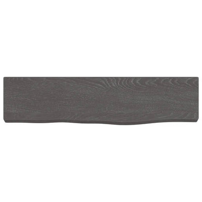Seinähylly tummanruskea 40x10x2 cm käsitelty täystammi
