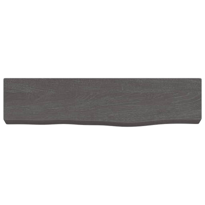 Seinähylly tummanruskea 40x10x4 cm käsitelty täystammi