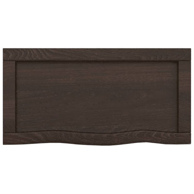 Seinähylly tummanruskea 40x30x(2-6) cm käsitelty täystammi