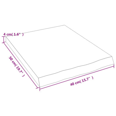 Seinähylly tummanruskea 40x50x(2-4) cm käsitelty täystammi