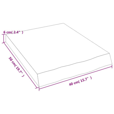 Seinähylly tummanruskea 40x50x(2-6) cm käsitelty täystammi