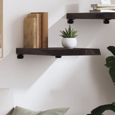 Seinähylly tummanruskea 40x60x(2-6) cm käsitelty täystammi