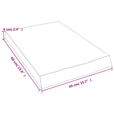 Seinähylly tummanruskea 40x60x(2-6) cm käsitelty täystammi