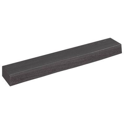 Seinähylly tummanruskea 60x10x6 cm käsitelty täystammi