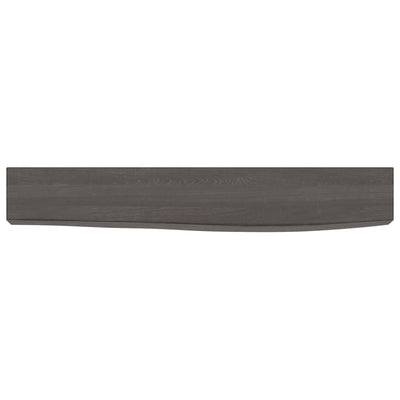 Seinähylly tummanruskea 60x10x6 cm käsitelty täystammi