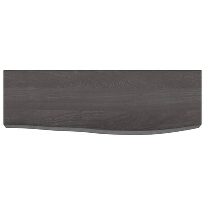 Seinähylly tummanruskea 60x20x6 cm käsitelty täystammi