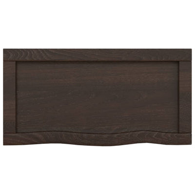 Seinähylly tummanruskea 60x30x(2-4) cm käsitelty täystammi