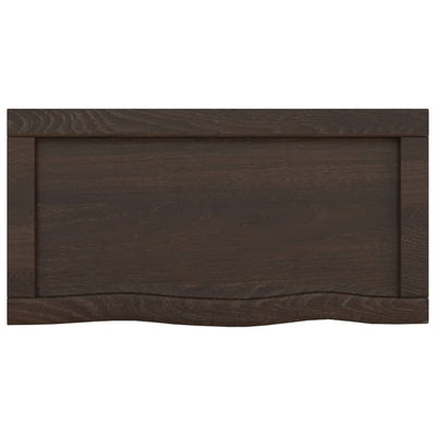 Seinähylly tummanruskea 60x30x(2-6) cm käsitelty täystammi