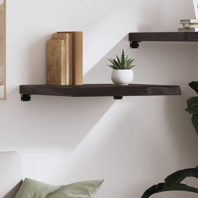 Seinähylly tummanruskea 60x50x(2-6) cm käsitelty täystammi