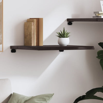 Seinähylly tummanruskea 60x60x(2-4) cm käsitelty täystammi